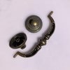 MuDuJia 10-Pack 4 1/4" C-C Shabby Chic Drawer Pulls Handles Antique Bronze Kitchen Cabinet Drop Bail Pulls Handles 108mm (10, 4.25" Hole Center/Antique Brozne)