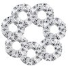 7 Pcs Shiny Soccer Hair Scrunchies Cheer Soccer Uniforms Scrunchie School Performance/Sports/Practice/Party/Gymnastics Scrunchie Ponytail Holder Wrist for Girls Cosplay Show (White)