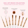 KIARA SKY Professional | Pure Kolinsky Acrylic Nail Brushes for Home DIY Salon | Professional Acrylic Nail Brush for 3D Painting Design | Sleek and Comfortable Nail Art Liner Brush Collection, Clear