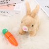 PEUTIER Bunny Plush Toy with Carrot Toy, Interactive Bunny Toy Electronic Hopping Rabbit Toy Walking Bunny Toys with Sounds Wiggle Ears Twitch Nose Bunny Toy for Kids Easter Birthday Gifts