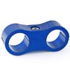 6AN Hose Separator Clamp Aluminum Fuel Line Mounting Clamp Divider Hose Fitting Adapter Fit for 3/8 Fuel Line, Oil Line, Brake Line, Water Pipe and Gas Line,Blue,4pcs