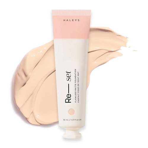 HALEYS Re-set Matte Foundation, VEGAN + CRUELTY-FREE, Oil-free, Buildable Med-to-Full Coverage, Weightless, Oil Control + Longwear, Hyaluronic Acid + Bakuchiol, All skin types + tones (2.15)