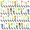 Sprout Clips Mixed Style Plant Hairpins Little Grass Sprout Hair Clips 50 Pcs Mushroom Clip on Sprout Gift for Women Girls Kids School