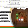 JAMIEWIN Montessori Busy Board with LED Light Switch for Toddlers 1-3, Wooden Sensory Board Travel Toys for Toddlers Baby, Montessori Toys Christmas Birthday Gifts for Boys Girls 1 + Year Old