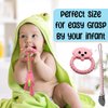 Baby Teething Toy Set - Includes Pink Pacifier Clip, Giraffe Teether & Bear Teether - Silicone Chew Toys for Infants Newborns - BPA Free Freezer Safe