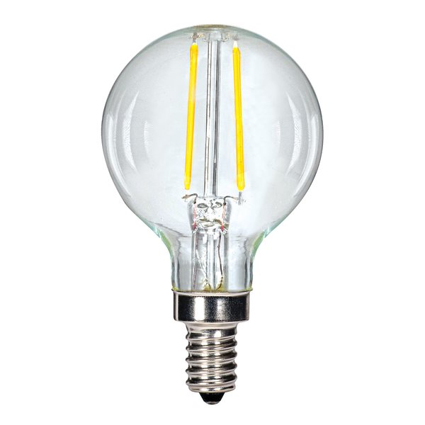 Satco S9870 Candelabra Bulb in Light Finish, 3.19 inches, Base, Clear