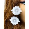 Tara Girls Super Cute Self Hinge Plastic Mulit Design Hair Barrettes Selection. 18 pc Clear color Sunflower. Flower size 1.25 inch * 1.25 inch