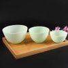 Healifty 3Pcs Diy Face Mixing Bowl Facial Mud Bowl Silicone Facemask Bowl Cosmetic Beauty Tool for Home Salon Spa Face Skin Applicator Bowl (Green)