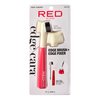 Red by Kiss Hair Brush with Edge Fixer Gel 3 in 1 Edge Control Styler for Styling, Boar Bristle Brush Pocketable Long Lasting Baby Hair Control Strong Hold for Women, VERY CHERRY