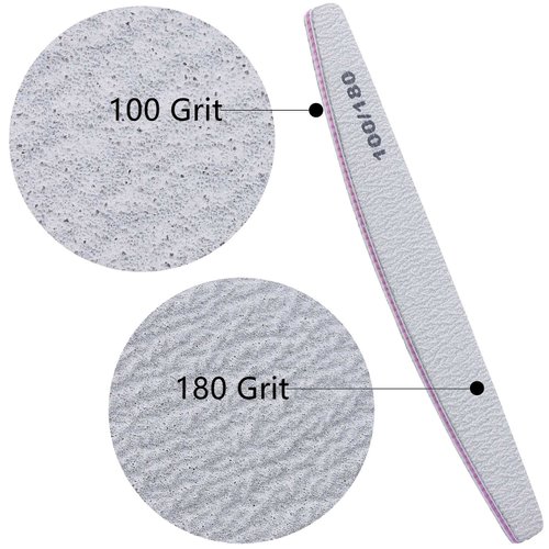 BTYMS 25 Pcs 100/180 Grit Nail Files and Buffers Professional Double Sided Emery Boards Manicure Tool for Acrylic Nails