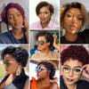 Ycoiner Short Curly Lace Front Wigs Human Hair Pixie Cut Short Curly Human Hair Wigs Pixie Cut HD Lace Front Wigs Human Hair Plucked Bleached Knots Pixie Cut Wigs for Black Women