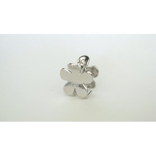 Small mini flower silver metal hair claw clip (Clip quantity: 2 clips)