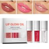 3 Set Lip Oil Hydrating Tinted Lip Balm, Plump Lip Gloss Lip Care Transparent Toot Lip Oil Tinted, Fresh Texture & Non-sticky, Nourishing Repairing Lip Lines Lip Care Products (Set B)