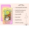 JUJU'S VIBES Learning Tarot Cards for Beginners with Meanings on Them, Cute Sunset Tarot Cards Set Unique, with Keywords, Beautiful Rider Waite Tarot Desks, Cute Beginner Tarot Cards Deck Pink