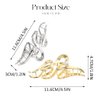 Brinie Claw Hair Clips Gold Metal Hair Clamps Pearl Hair Claw Clips Stylish Hair Clips Nonslip Hair Claw Barrettes Hair Accessories for Women and Girls (Pack of 2)