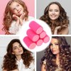 8pcs Hair Rollers for Volume Cling Hair Rollers Self Grip Hair Curlers Drawstring Cosmetic Pouch Automatic Hair Curler Hair Sponge Roller Curler Volume Short Hair Women's