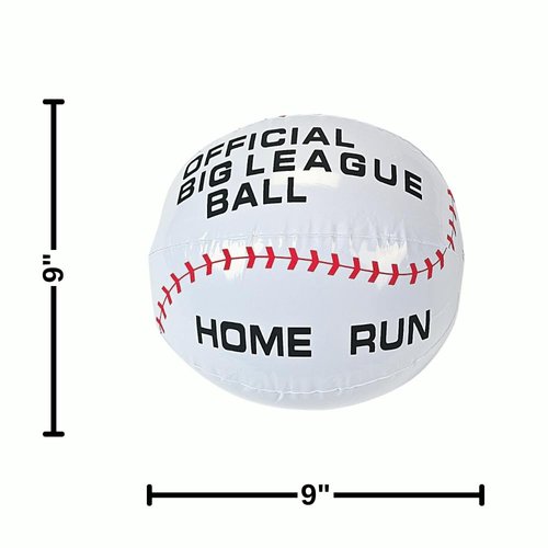Fun Express Inflatable Baseballs - Set of 12 - Sports Beach Ball Toys and Party Supplies