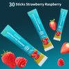 OZENKE Electrolytes Powder Packets, 30 Sticks Hydration Packets Sugar Free, Electrolyte Drink Mix Portable Electrolyte Packets for Rapid Hydration, 0 Sugar & 0 Calorie, Strawberry & Raspberry Flavor