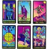 XIMIGEYEFU 78 Original Designs neon Colors Tarot Cards ，Tarot Cards for Beginners，Tarot Cards with Meanings on Them