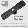 BRCOVAN 1'' Ball Fish Finder Mount Plate, Aluminum Alloy Universal Marine Electronic Plate for Garmin, Humminbird, Lowrance, Raymarine and More, Fit for RAM Mounts B Size Double Socket Arm
