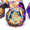 Resin dice Set, Dungeons and Dragons polyhedral DND dice Set, Suitable for Role-Playing Game RPG Explorer Magic: The Gathering Pioneer Game DND dice Set (7 Pieces)