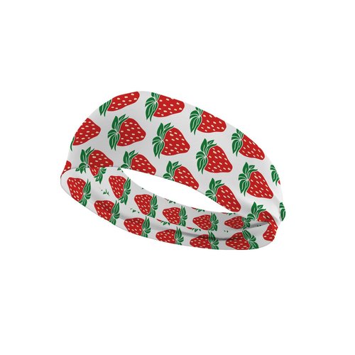 Strawberry Headband Turban Women Strawberry Headwarp Bandana Strawberry Hair Band Headwear BW45 (B)