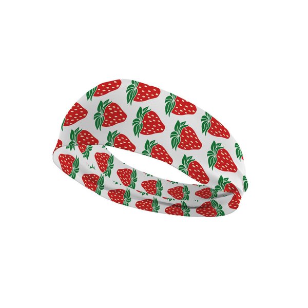 Strawberry Headband Turban Women Strawberry Headwarp Bandana Strawberry Hair Band Headwear BW45 (B)