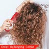 Allegro Combs #1002 Wide Tooth Comb Shower Comb With Hook For Curly Hair Wet Or Dry Detangle Women’s Combs Made In The Usa 1 Pc. (Red)