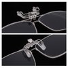 TERAISE Clip On Reading Glasses with Flip Up Function Metal full-Frame Clipped on prescription glasses Designed for myopia Fashion readers for men and women HD lens Portable glasses case(2.5X)
