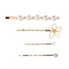 Handmade Sweet Artificial Pearl Rhinestone Hair Barrettes Hair Pins - Numblartd Set of 4 Women Fashion Hairpin Hair Clip for Wedding Bridal Bridesmaid (D#)