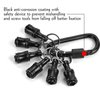 LUEXBOX 6 PCS 1/4 Inch Bit Holder Keychain, Hex Screwdriver Bits Holder Extension Bar, Quick Change Screw Bit Holder for Most Electric, Hand-held Screwdrivers and Drill Bits (Black)
