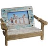 EXCELLO GLOBAL PRODUCTS Beach Chair Photo Frame: Holds 4x6 Horizontal Photo. Rustic Picture for Tabletop Display with Nautical Beach Themed Home Decor