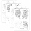 Guapa 3pcs Silicone Pre-Printed Tattoo Practice Skin with 9 Unique Patterns Tiny Tattoo Practice Skins with Design (White Sheet)
