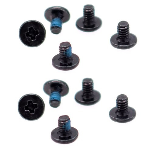 Deal4GO 10-Pack M2 x 3 mm Replacement Phillips Flat Head Screw w/Nickel Plated for Laptop M.2 SSD Heatsink WiFi Card Screws (Black)