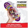 TECH DECK, Finesse X Sonic The Hedgehog Handboard; Authentic Mini Skateboards, Kids Toys for Boys & Girls, Ages 6 and up (Hands Use Only)