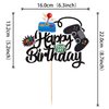 25 PCS Video Game Cupcake Toppers Video Game Happy Birthday Cake Topper Game On Controllers Cupcake Picks GamePad Cake Decorations for Game Theme Baby Shower Kids Birthday Party Supplies