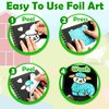 pigipigi Art Craft Activity for Kids: Foil Art Farm DIY Toy Kit, No Mess Creative Travel Supply Set, Idea Birthday Christmas Valentine Gift for Girl Boy Children 3 4 5 6 7 8 9 Year Old