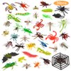FINGOOO 39 Pack Insects and Bugs for Kids,Assorted Plastic Bug Toys Fake Insects Educational Party Favors