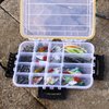 Ruisheng AT Transparent Airtight Fishing Tackle Box 3600/3700 Tackle Trays With Removable Dividers Waterproof Sunscreen Lure Box for Freshwater Saltwater Tackle Storage Tackle Box Organizer (3600×1)