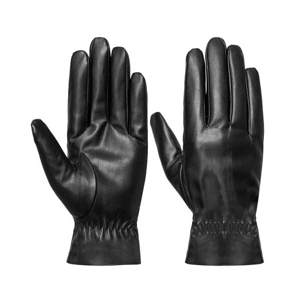 Unisex Leather Winter Warm Gloves Outdoor Windproof Soft Gloves Cycling Skiing Running Cold Winter Gloves