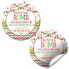 You're The Bomb Merry Christmas Themed Hot Cocoa Bomb Packaging Sticker Labels, Total of 40 2" Circle Stickers by Amanda Creation