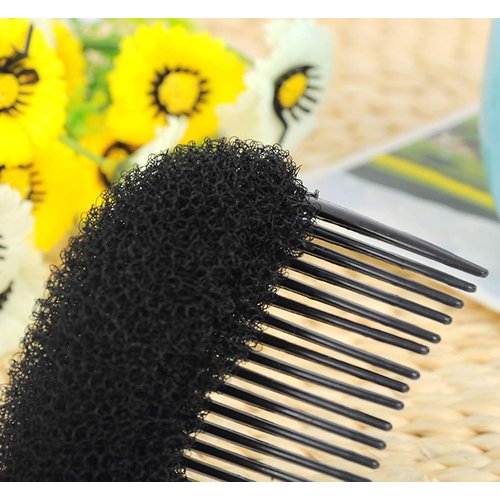 2Pcs Charming Bump It Up Volume Inserts Hair Comb Do Beehive Hair Stick Bun Maker Tool Hair Base Styling Accessories for Women Lady Girl (Black)