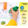Crayola Triangle Toddler Markers (8ct), Easy Grip Washable Markers for Toddlers, Toddler Arts Supplies, Stocking Stuffers & Holiday Gifts
