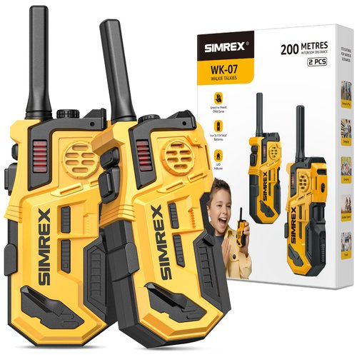SIMREX Walkie Talkies for Kids 2 Pack, HD Radio Long Range Walkie-Talkie, Kids Intercom, and Outdoor, Camping Walkie-Talkie, Ideal for Kids 3-12 Years Old