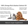 Pure Wild Alaskan Salmon Oil for Dogs & Cats - Relieves Scratching & Joint Pain, Improves Skin, Coat, Immune & Heart Health. All Natural Omega 3 Liquid Food Supplement for Pets. EPA + DHA Fatty Acids