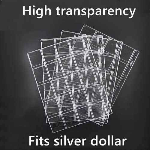 MUDOR 200 Pocket Coin Pages for Collectors, Standard 9-Hole Coin Collection Pages fit Most Binder, Coin Collecting Supplies, 10 Sheets Coin Sleeves for Coin, Stamp, Badges etc (20 Pocket -10 Sheets)