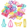 Healeved 36PCS Hair Clips for Girls Snap Hair Clips Non Slip Star Heart Butterfly Barrettes Toddler Hair Pins Metal Hair Clips Hair Barrettes for Women Girls Hair Accessories