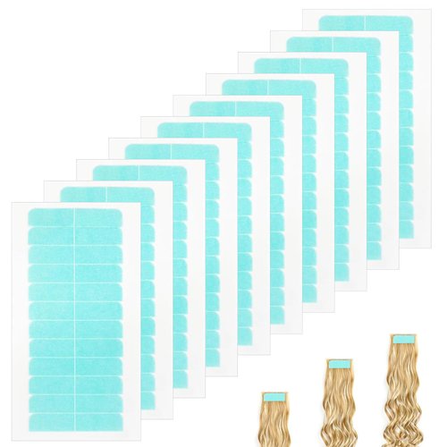 Hair Extension Tape, 240 Pieces Adhesive Replacement Tape for Hair Extensions, Wig Tape Invisible Waterproof, Double Sided Extension Tape, No Residue