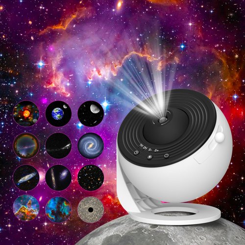 Xeefeel Galaxy Projector for Bedroom, 13 in 1 HD Star Projector Light Projector, 360° Rotating Planetarium Projector with Timer and Simple 3 Button Control for Kids, Ceiling, Gifts, Room Decor