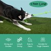 Tumbo Tough Tug Rope Dog Toy - (Green 5 ft Long Strong and Durable Rope Pull Toy with Handle) TUG of WAR Dog Toy
